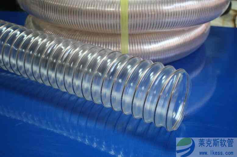 PU钢丝软管,透明钢丝软管,耐磨钢丝软管,PU钢丝吸尘管
